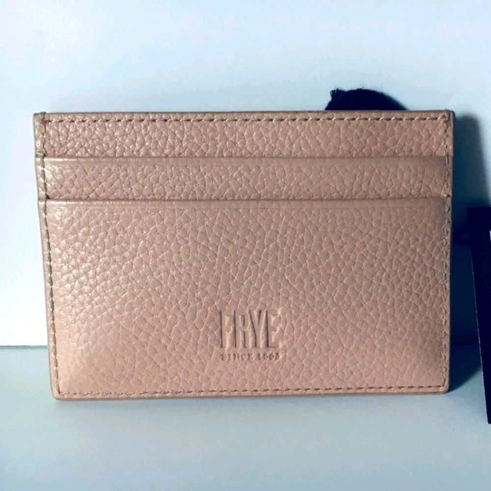 NWT FRYE LEATHER FAB FIT FUN CARD CASE LIGHT PINK